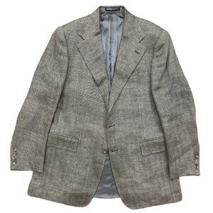 NEW Ralph Lauren 100 % Lino Jacket Blazer 40R GARRISON Italy Herringbone